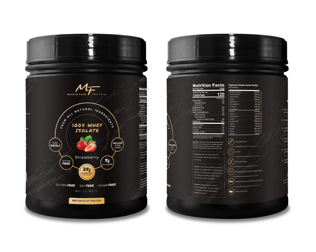 Muscle Fuse Protein: Supplement Label Design